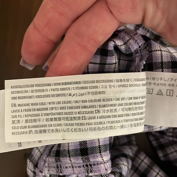 Hollister Advanced Stretch Plaid Crop Top Size XS - Picture 9 of 11